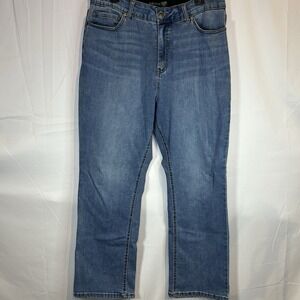 One 5 One Jeans Womens Size 14/32 Medium Wash V-Effect Stretch Denim Straight 14